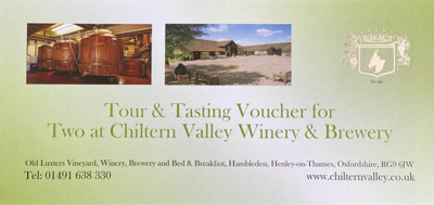 .Tour & Tasting Gift Voucher For Two ~ POSTAL VOUCHER ONLY