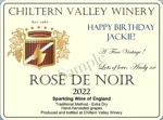 Bespoke Rose de Noir Sparkling Wine Label
