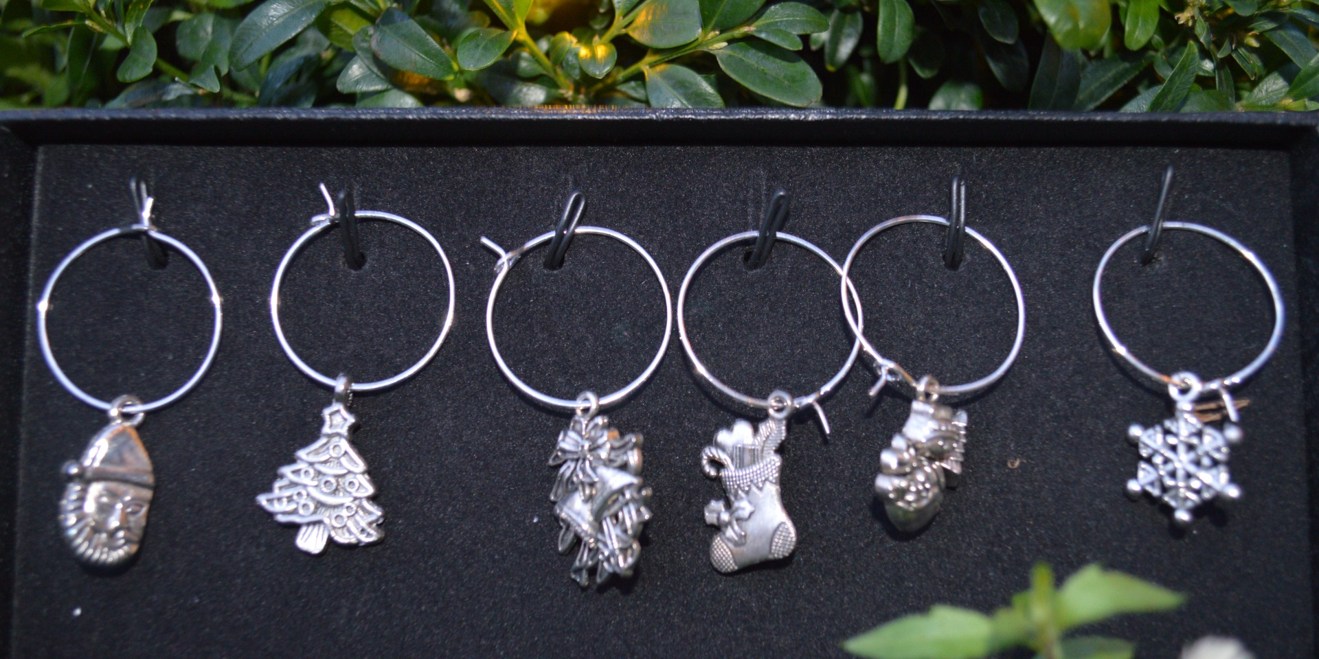 Silver wine hotsell glass charms
